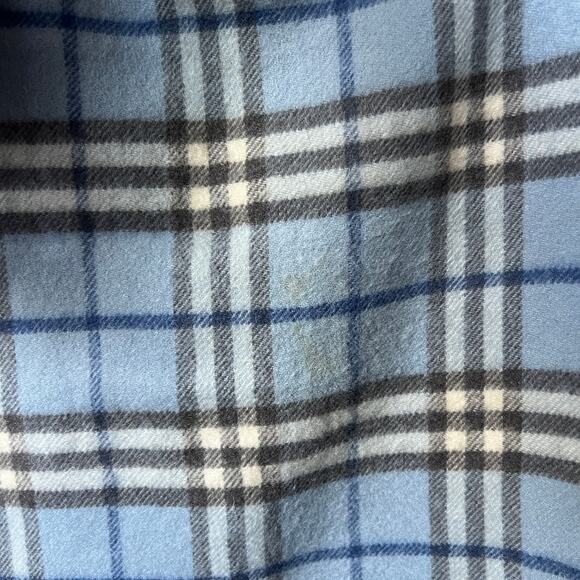 Burberry London Light Blue Plaid Cashmere Scarf - Picture 4 of 5
